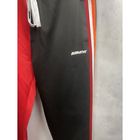 Outrank Heat Vs Rockets Track Jogger Pants Red Black & Yellow Size 2XL NWOT - Picture 5 of 9